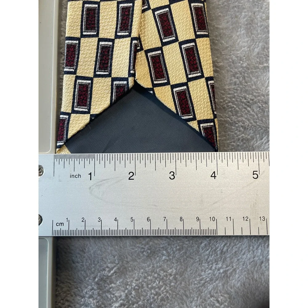 Barbara Blank New‎ York Handmade Silk Necktie Mens Extra Long Check Pattern